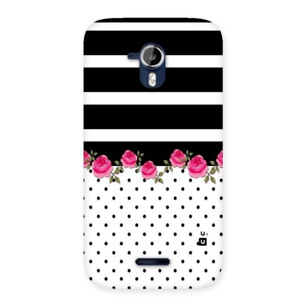 Dots Roses Stripes Back Case for Micromax Canvas Magnus A117