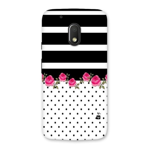 Dots Roses Stripes Back Case for Moto G4 Play