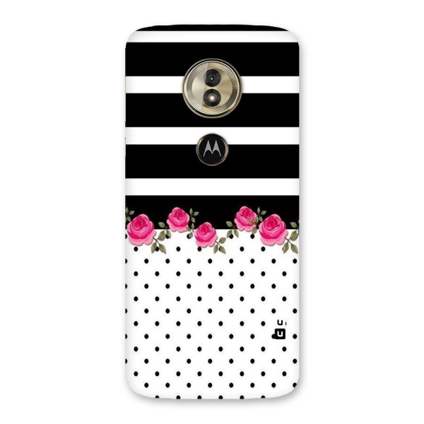 Dots Roses Stripes Back Case for Moto G6 Play