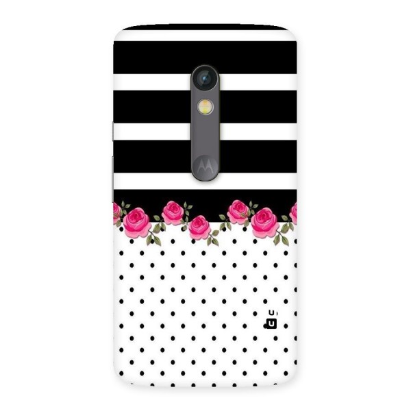 Dots Roses Stripes Back Case for Moto X Play