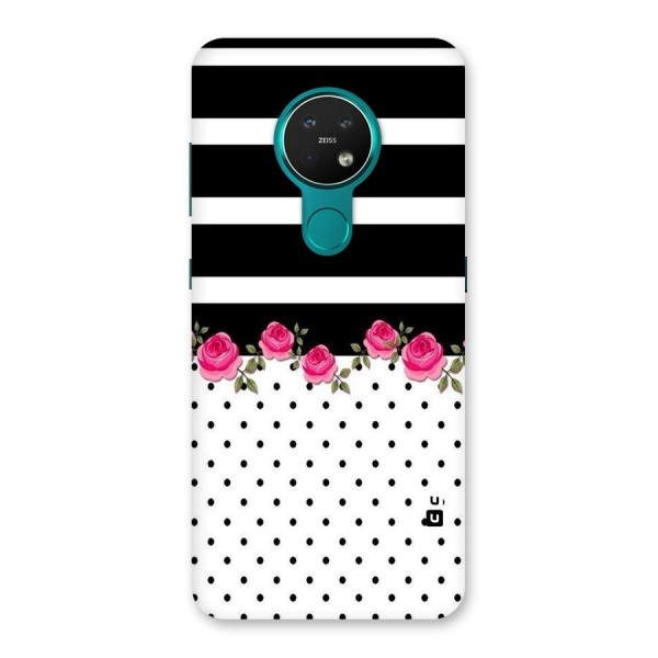Dots Roses Stripes Back Case for Nokia 7.2
