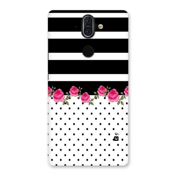 Dots Roses Stripes Back Case for Nokia 8 Sirocco