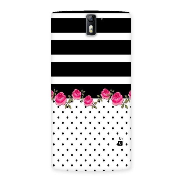Dots Roses Stripes Back Case for One Plus One