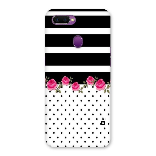 Dots Roses Stripes Back Case for Oppo F9