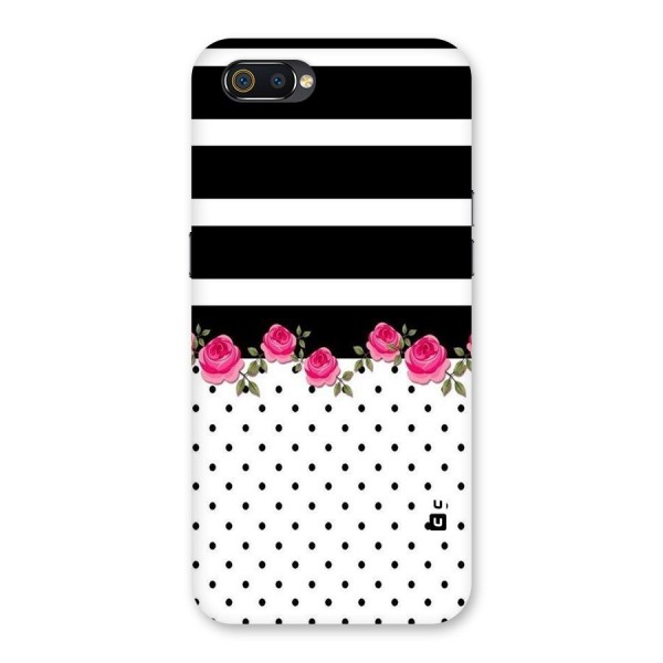 Dots Roses Stripes Back Case for Realme C2