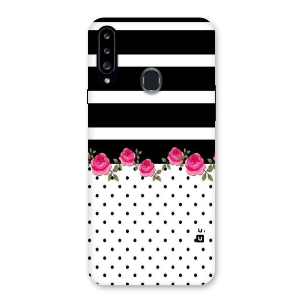 Dots Roses Stripes Back Case for Samsung Galaxy A20s