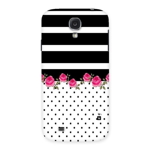 Dots Roses Stripes Back Case for Samsung Galaxy S4