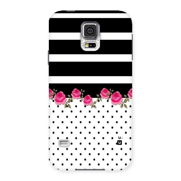 Dots Roses Stripes Back Case for Samsung Galaxy S5