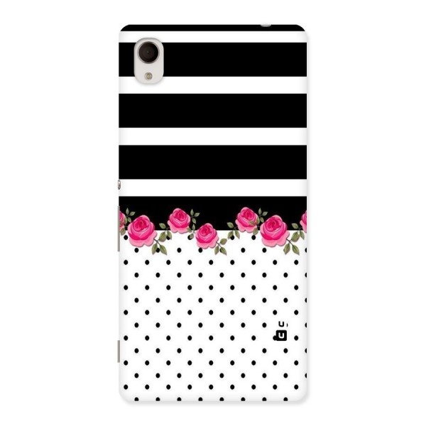 Dots Roses Stripes Back Case for Sony Xperia M4