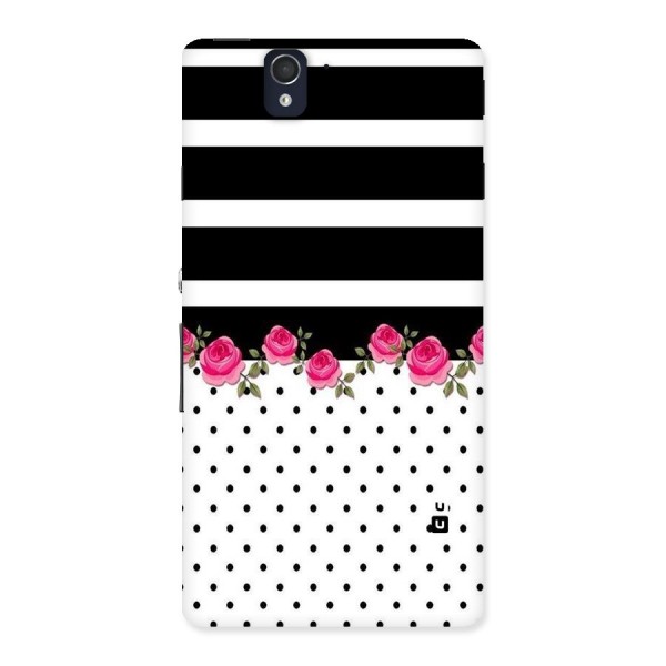 Dots Roses Stripes Back Case for Sony Xperia Z