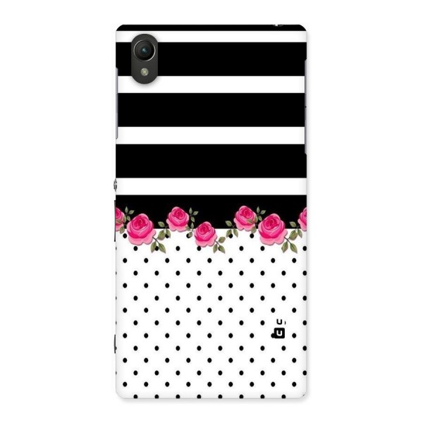 Dots Roses Stripes Back Case for Sony Xperia Z1
