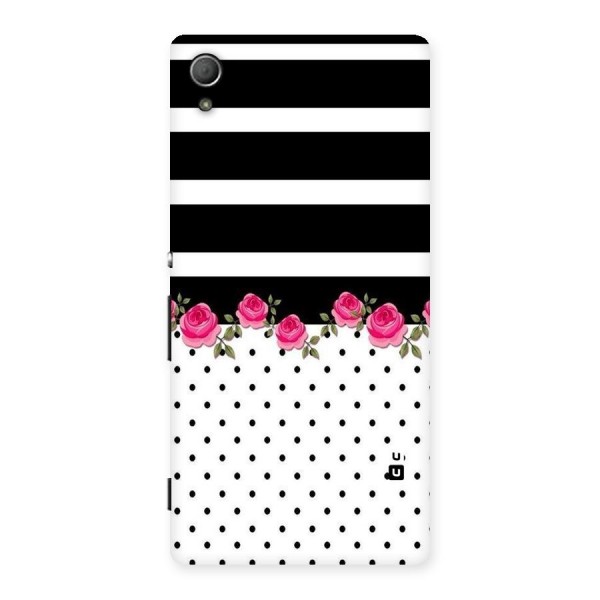 Dots Roses Stripes Back Case for Xperia Z3 Plus