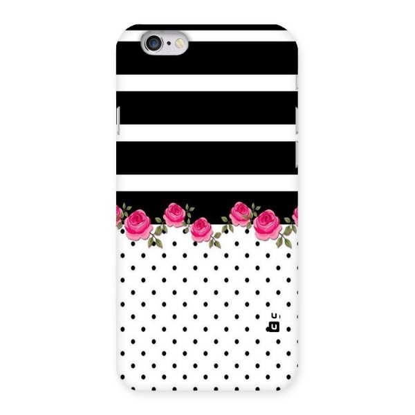Dots Roses Stripes Back Case for iPhone 6 6S