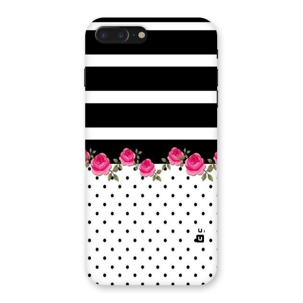 Dots Roses Stripes Back Case for iPhone 7 Plus