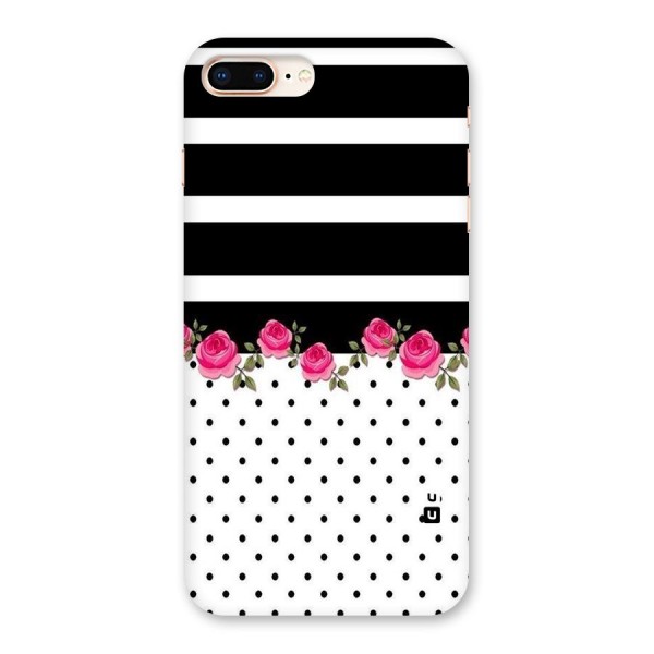 Dots Roses Stripes Back Case for iPhone 8 Plus