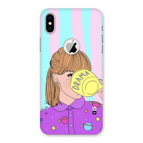 Drama Cup Back Case for iPhone X Logo Cut