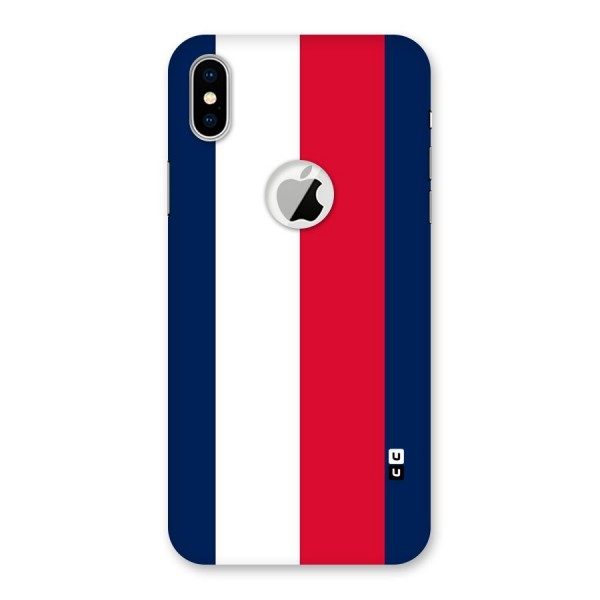 Electric Colors Stripe Back Case for iPhone XS Logo Cut