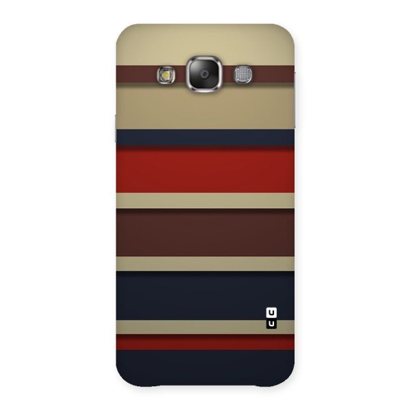 Elegant Stripes Pattern Back Case for Galaxy E7