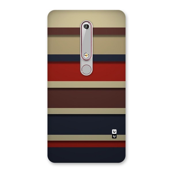 Elegant Stripes Pattern Back Case for Nokia 6.1