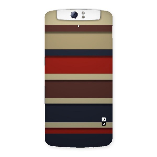 Elegant Stripes Pattern Back Case for Oppo N1
