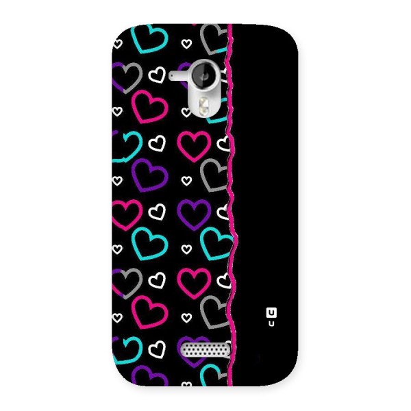 Empty Hearts Back Case for Micromax Canvas HD A116
