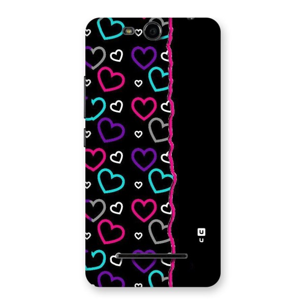 Empty Hearts Back Case for Micromax Canvas Juice 3 Q392