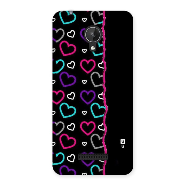 Empty Hearts Back Case for Micromax Canvas Spark Q380