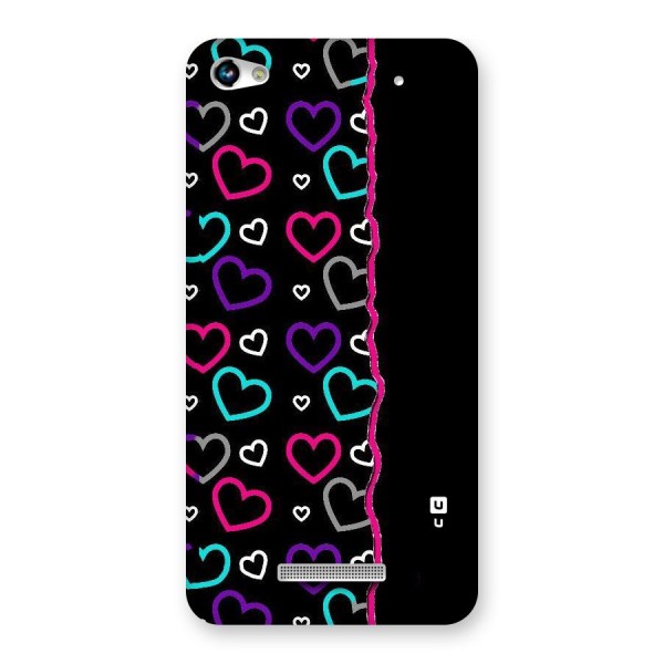 Empty Hearts Back Case for Micromax Hue 2