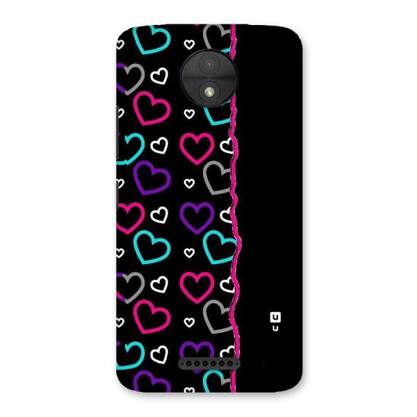 Empty Hearts Back Case for Moto C
