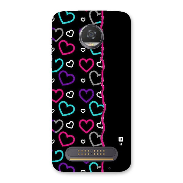 Empty Hearts Back Case for Moto Z2 Play