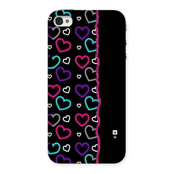 Empty Hearts Back Case for iPhone 4 4s