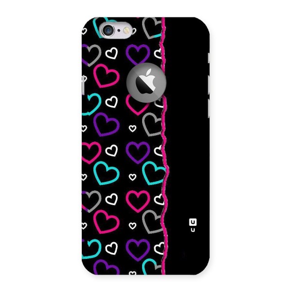 Empty Hearts Back Case for iPhone 6 Logo Cut