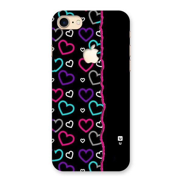 Empty Hearts Back Case for iPhone 7 Apple Cut