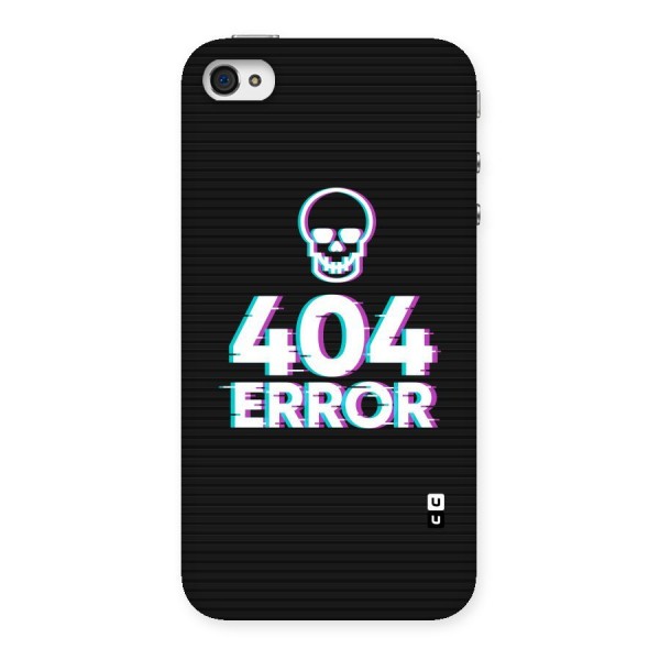 Error 404 Skull Back Case for iPhone 4 4s
