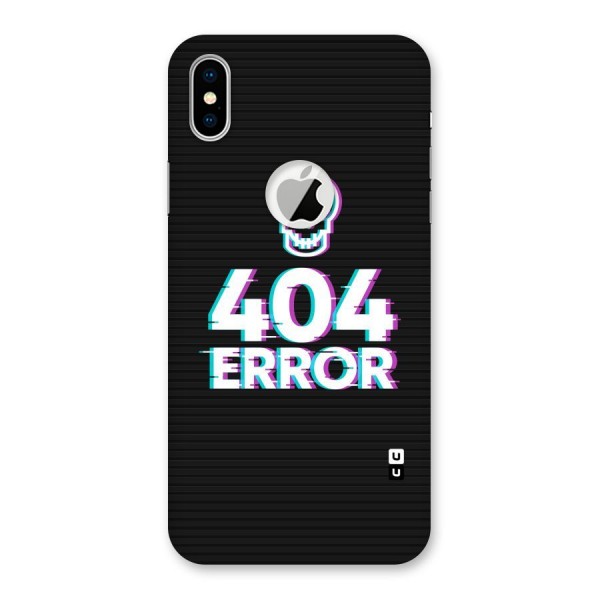 Error 404 Skull Back Case for iPhone XS Logo Cut