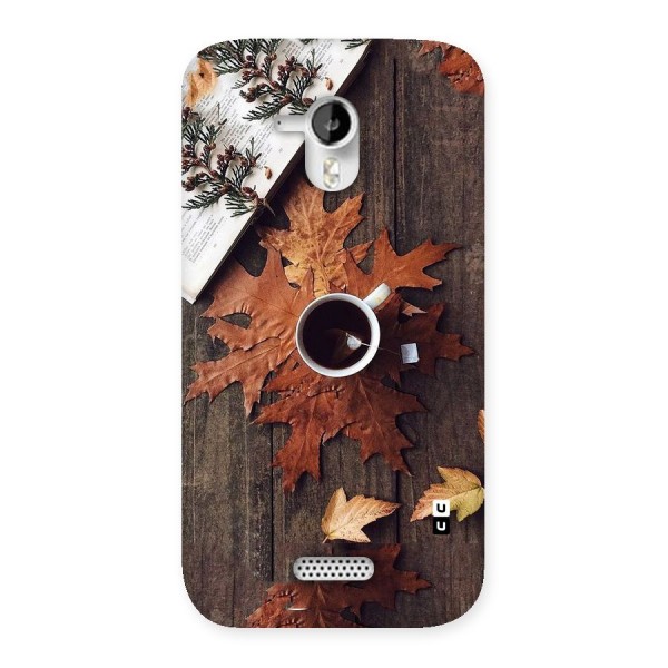 Fall Leaf Coffee Back Case for Micromax Canvas HD A116