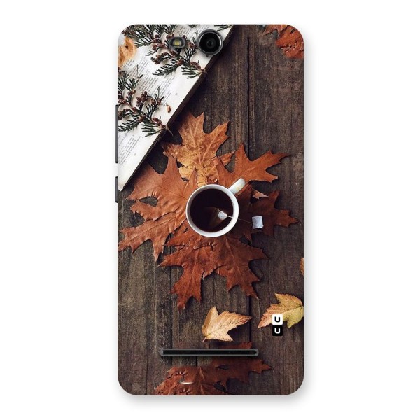 Fall Leaf Coffee Back Case for Micromax Canvas Juice 3 Q392