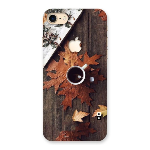 Fall Leaf Coffee Back Case for iPhone 7 Apple Cut