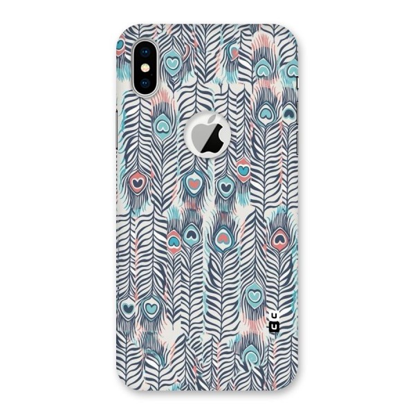 Feather Art Back Case for iPhone XS Logo Cut