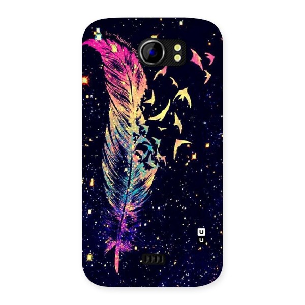 Feather Bird Fly Back Case for Micromax Canvas 2 A110