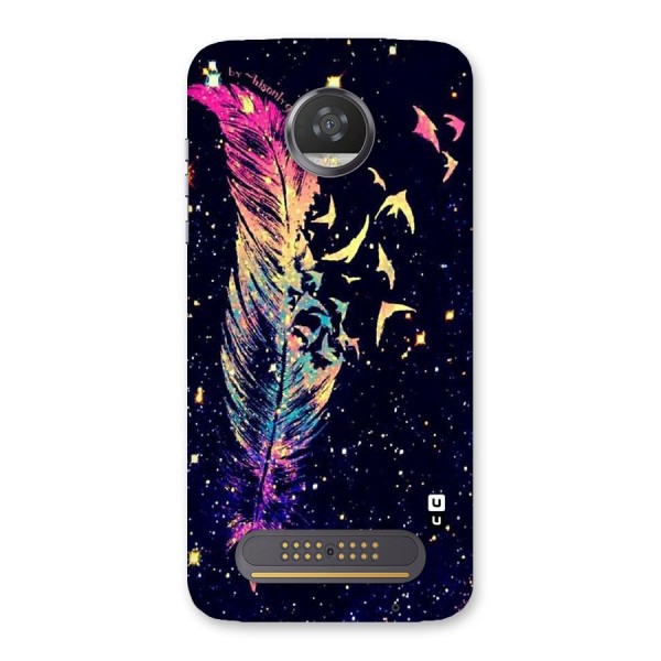 Feather Bird Fly Back Case for Moto Z2 Play