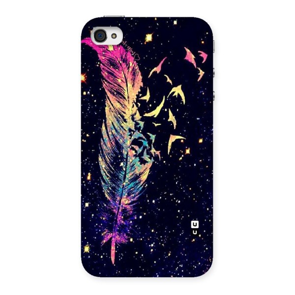 Feather Bird Fly Back Case for iPhone 4 4s