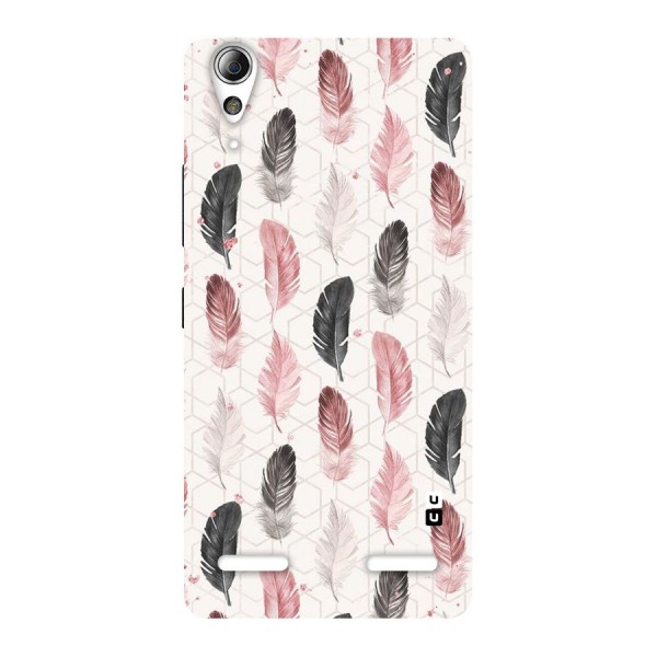 Feather Line Pattern Back Case for Lenovo A6000 Plus