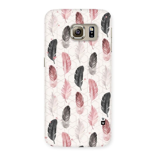 Feather Line Pattern Back Case for Samsung Galaxy S6 Edge