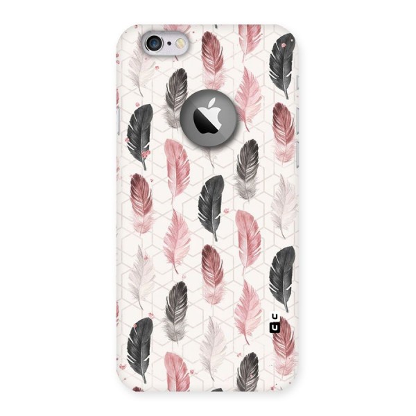 Feather Line Pattern Back Case for iPhone 6 Logo Cut