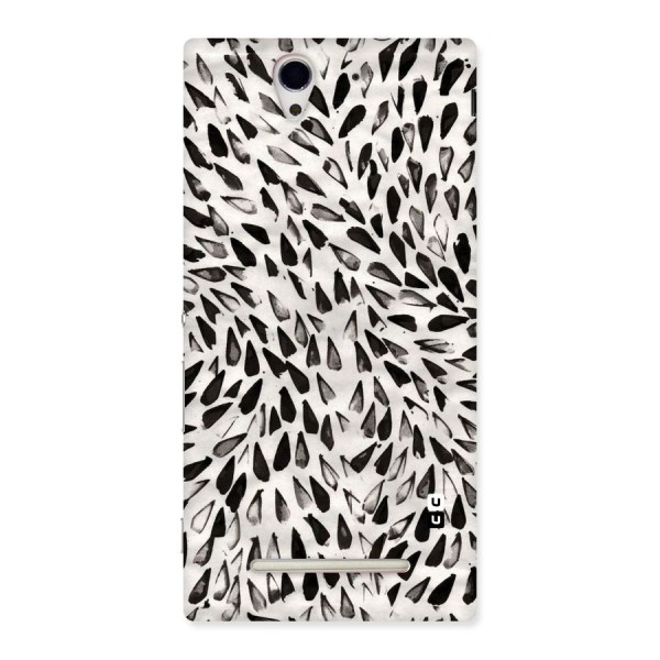 Feather Pattern Colorless Back Case for Sony Xperia C3