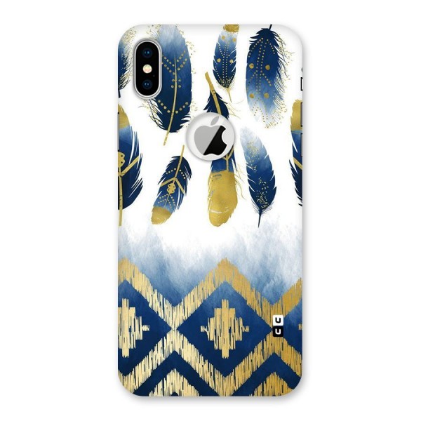 Feathers Beauty Back Case for iPhone X Logo Cut