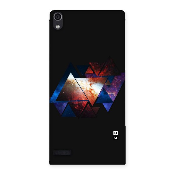 Fire Galaxy Triangles Back Case for Ascend P6