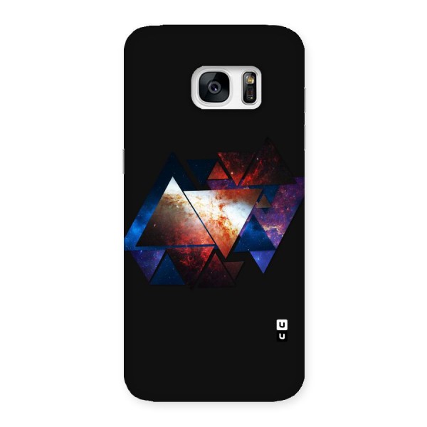 Fire Galaxy Triangles Back Case for Galaxy S7 Edge