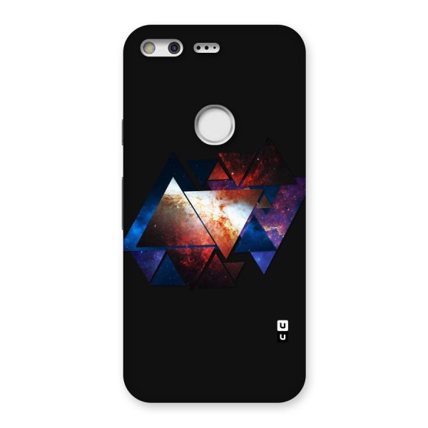 Fire Galaxy Triangles Back Case for Google Pixel